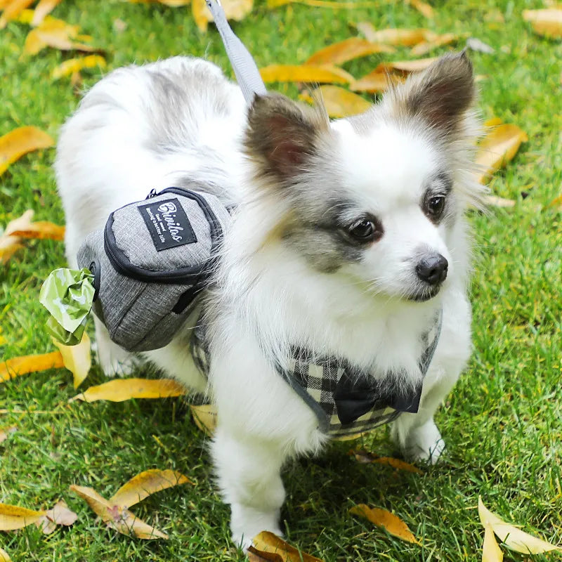 Mini Dog Backpack Poop Bag Holder