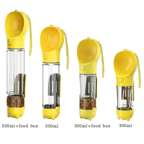3-in-1 Pet Water Bottle with Food Box