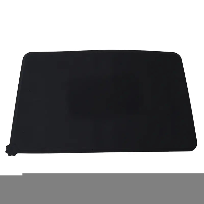 Silicone pet feeding mat with two stainless bowls, waterproof and non-slip