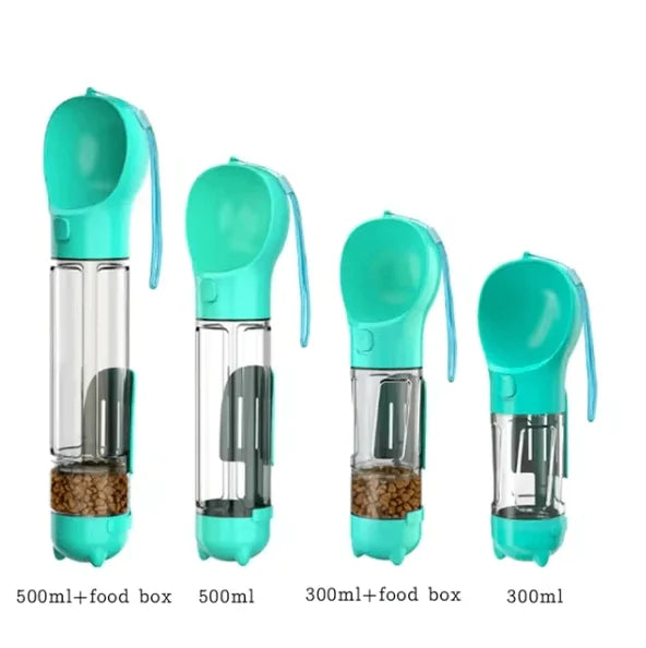 3-in-1 Pet Water Bottle with Food Box