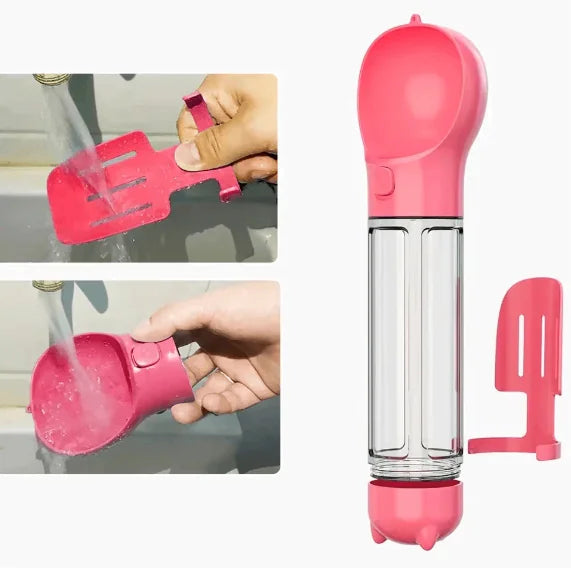 3-in-1 Pet Water Bottle with Food Box