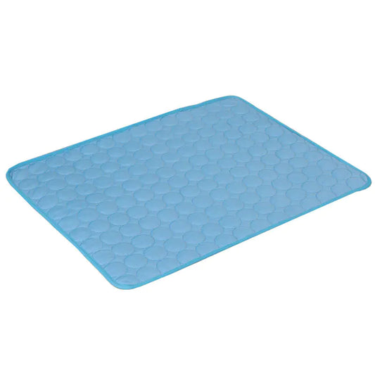 Blue textured mat on a white background