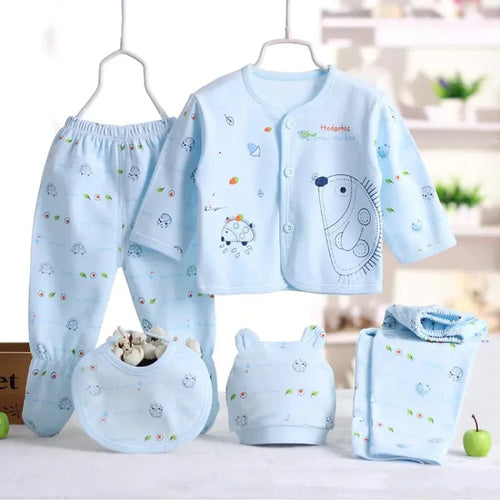 chicsourceco 0-3 Months Newborn Baby Clothing Set - 5pcs Cotton Suits
