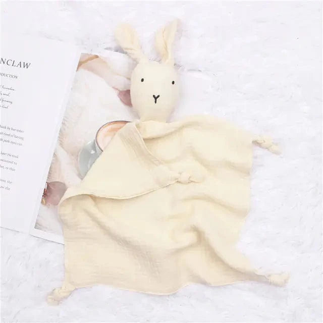 chicsourceco Cream Yellow / 30*30cm Baby Cotton Muslin Comforter Blanket f