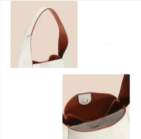 chicsourceco Genuine Leather Large Capacity Underarm Bag