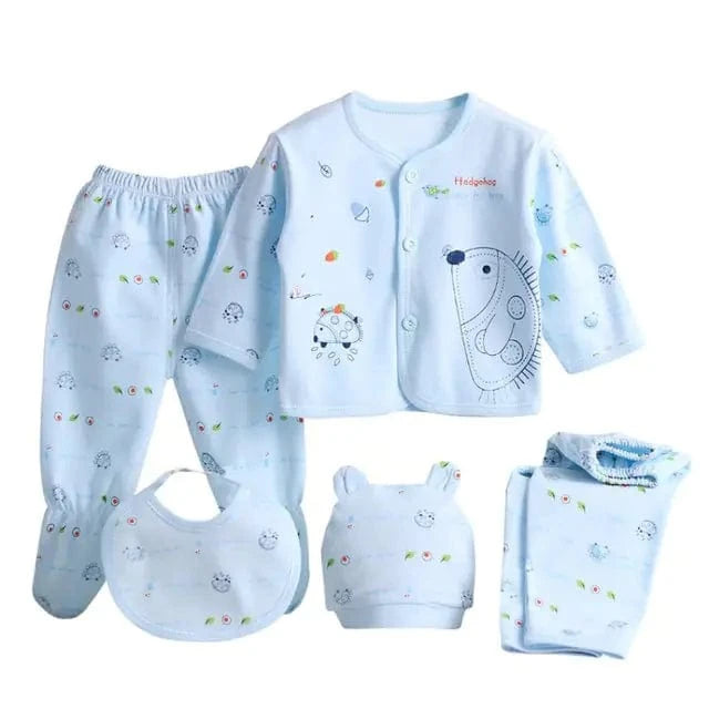 chicsourceco pink / 0-3months 0-3 Months Newborn Baby Clothing Set - 5pcs Cotton Suits