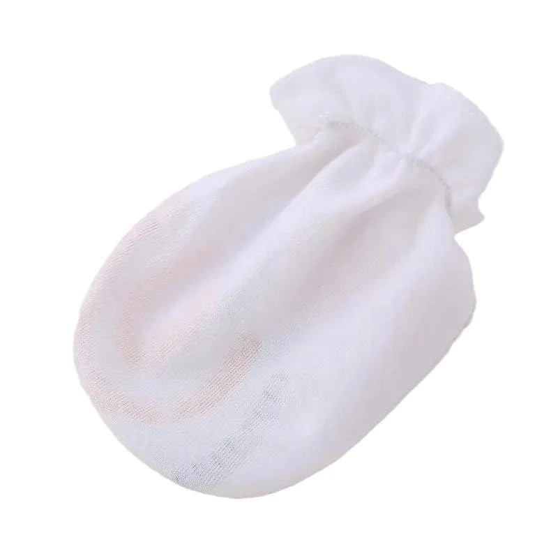 chicsourceco Random color / Free size Baby Cotton Protective Mittens for Newborns (All Seasons)