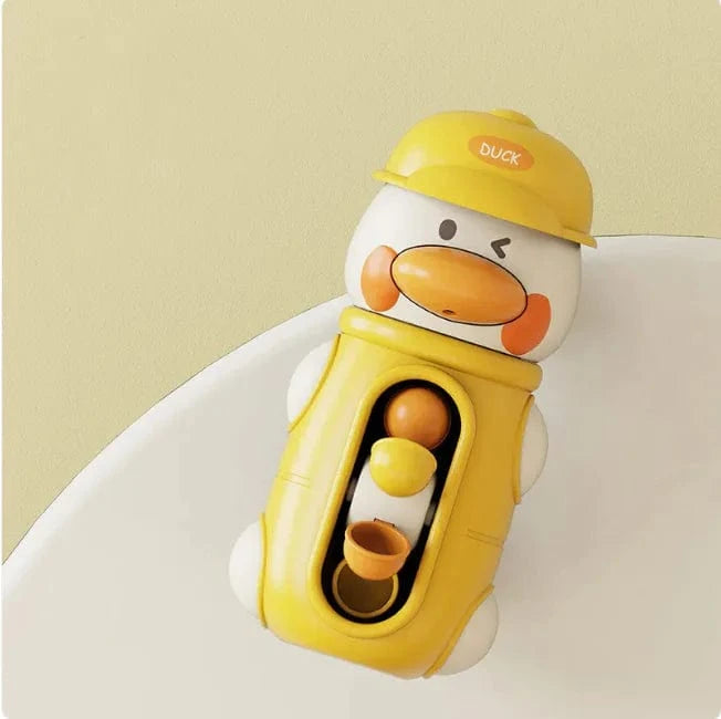 chicsourceco Yellow Baby Bath Toys – Cute Duck & Elephant Waterwheel with Suction Cup