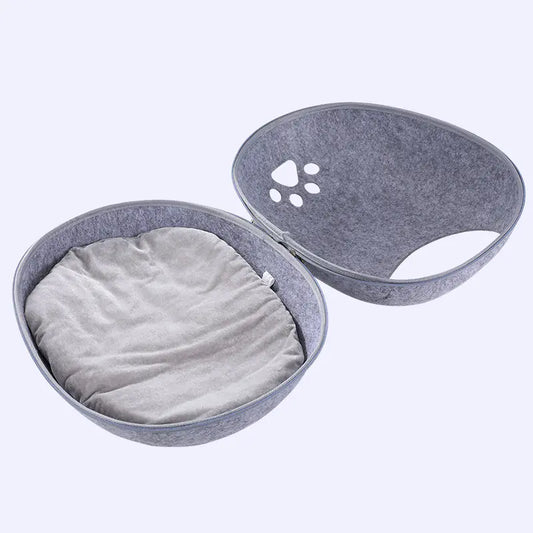 Eggshell Felt Cat Bed