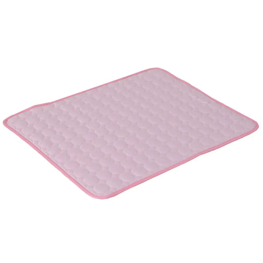 Pink Ice Silk Cooling Mat for cats and dogs – summer-ready, breathable, non-slip design

