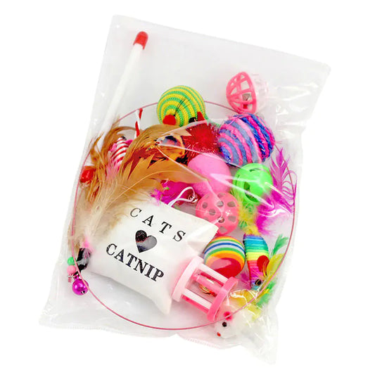 Cat Toy Starter Essentials – 16-Piece Fun & Enrichment Set