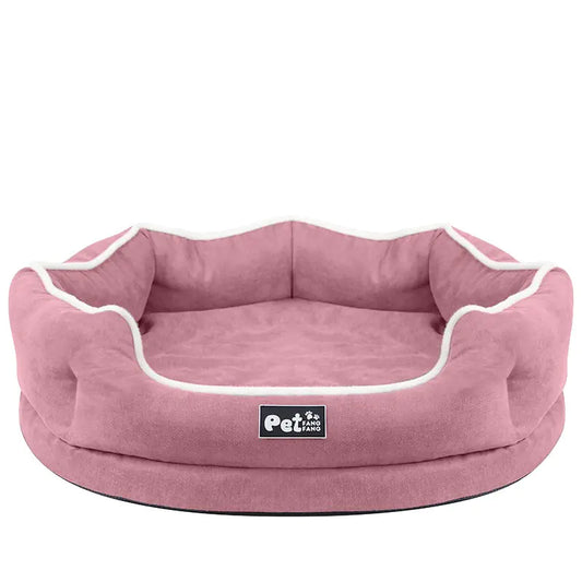 Memory foam pet bed with soft sides and washable cover – perfect for cats and small dogs

